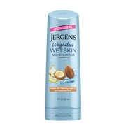 Jergens Argan Oil Weightless Wet Skin Body Lotion, Non-Greasy, for Dry Skin, 10 oz