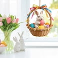 thumbnail image 5 of Homekingdee Easter Bunny Acrylic Hanging Pendant - 2D Easter Door Sign Welcome Decoration for Front Door Spring Easter Holiday, Colorful Bunny Ornament for Home Classroom Party Decor, 5 of 6