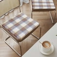 thumbnail image 4 of Cojines de asiento para Sillas de Oficina, Cojines de Silla de Comedor 40x40cm, Cojineta de Lino Desmontable Lavable con Correa Antideslizante, Cojinetes de Silla para Sillas de Comedor, 4 of 6