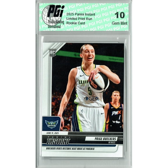 Paige Bueckers 2025 Panini Instant #61 Only1533 Made Rookie Card PGI 10