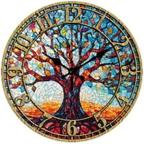 Tree of Life Wall Clock 12 Inch Clock Battery Operated Silent Non Ticking Round Decorative Clocks for Home Office Decoration