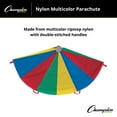 thumbnail image 2 of Champion Sports Multi-Colored Parachute, 20-Foot Diameter, Ripstop Nylon, Single Piece, 2 of 7