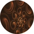 thumbnail image 1 of Ahgly Company Machine Washable Indoor Round Transitional Saddle Brown Area Rugs, 8' Round, 1 of 7
