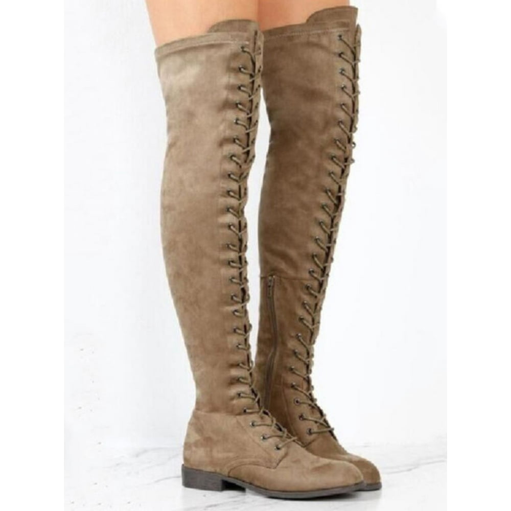 3 inch heel knee high boots