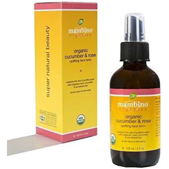 Mambino Organics Brume Équilibrante pour le Visage, Eau de Rose et Concombre, 4 Oz