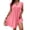 Watermelon Red, variant on longantii Womens Plus Size Dresses Casual Empire Waist A-Line Sundress Modern Fit V Neck Boho Dress Smocked Eyelet Beach Vacation Mini Dress Pink 4XL