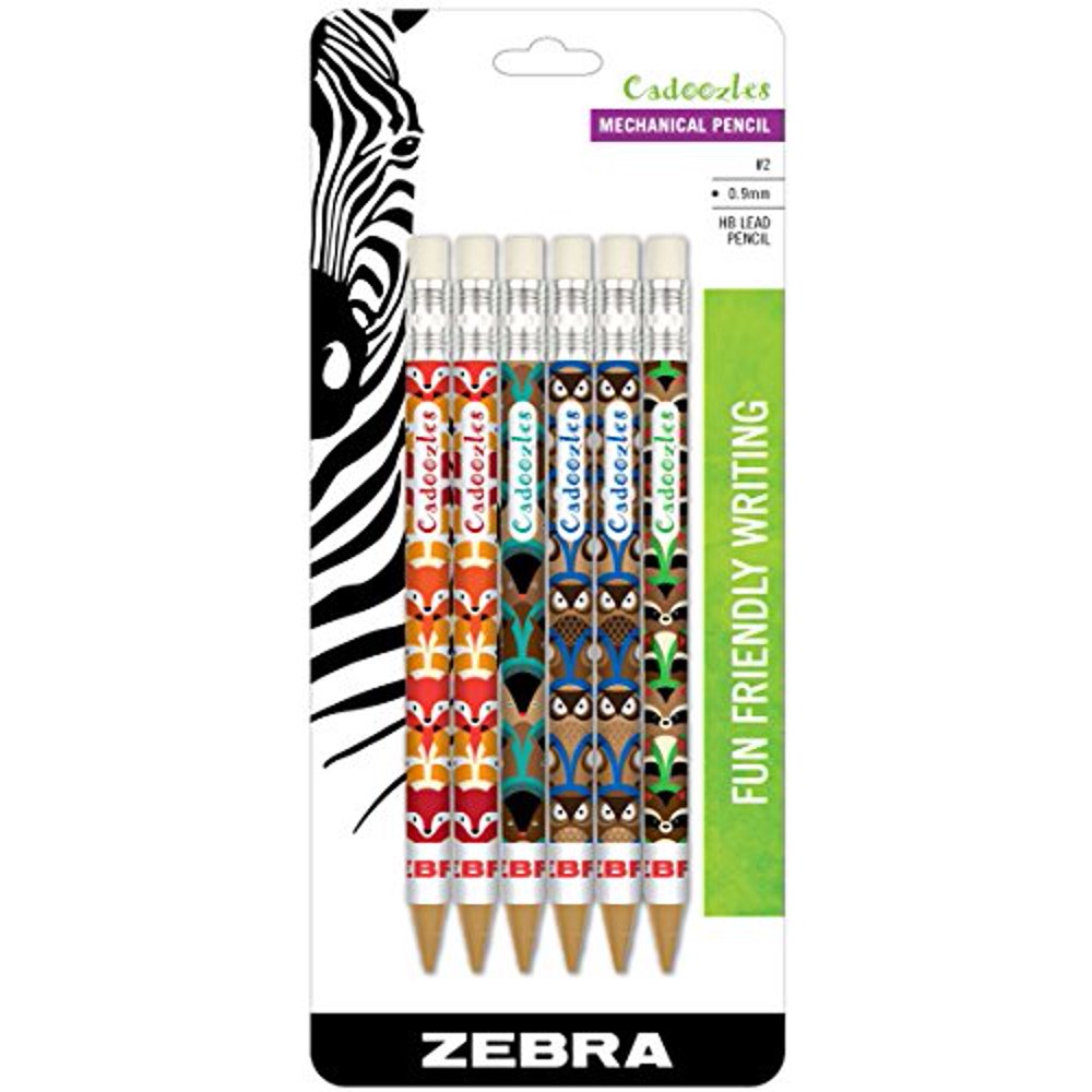 Zebra Cadoozles Mechanical Pencil, 0.9mm Point Size, Standard HB Lead