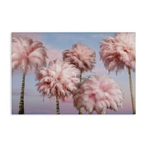 Stupell Industries Fluffy Pink Palm Trees Botanical & Floral Painting Gallery Wrapped Canvas Art Print Wall Art, 36 x 24