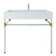 thumbnail image 6 of Modway Redeem 40" Silver Stainless Steel Wall-Mount Bathroom Vanity in Silver White, 6 of 8