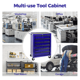 thumbnail image 3 of 6 Drawer Tool Chest Cabinet with Ball Bearing Drawer Slides,20"W Rolling Metal Tool Chest with 6 Drawers,Steel Tool Storage Box Organizer,Purple, 3 of 8