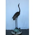 thumbnail image 6 of Nifao Blue Heron Looking Up on Turtle Outdoor Fountain Statue, Bronze Garden Water Feature Sculpture for Patio & Yard – Garden Outdoor Decor Sculpture, 21"L x 16"W x 71"H, 6 of 10