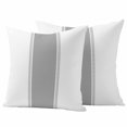 thumbnail image 2 of Pack of 2 Outdoor Pillow Covers 24x24 Inch Waterproof Gray Solid Color Texture Throw Pillow Covers,Decorative Couch Pillow Shams Protectors Simple Grey Stripes Patio Garden Pillowcases Cushion Covers, 2 of 8