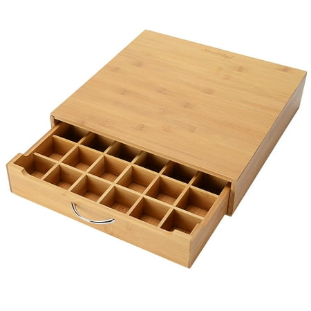 36 K Cup Bamboo Coffee Drawer Single Serve Pod Storage 36 K Cup Bamboo Coffee Drawer Single Serve Pod Storage Organizer Sortwise