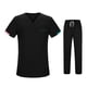 thumbnail image 2 of Conjunto de uniforme de enfermera para hombre y mujer, ropa de trabajo de enfermera transpirable y amigable con la piel, cintura elástica, ropa de XL, 2 of 8