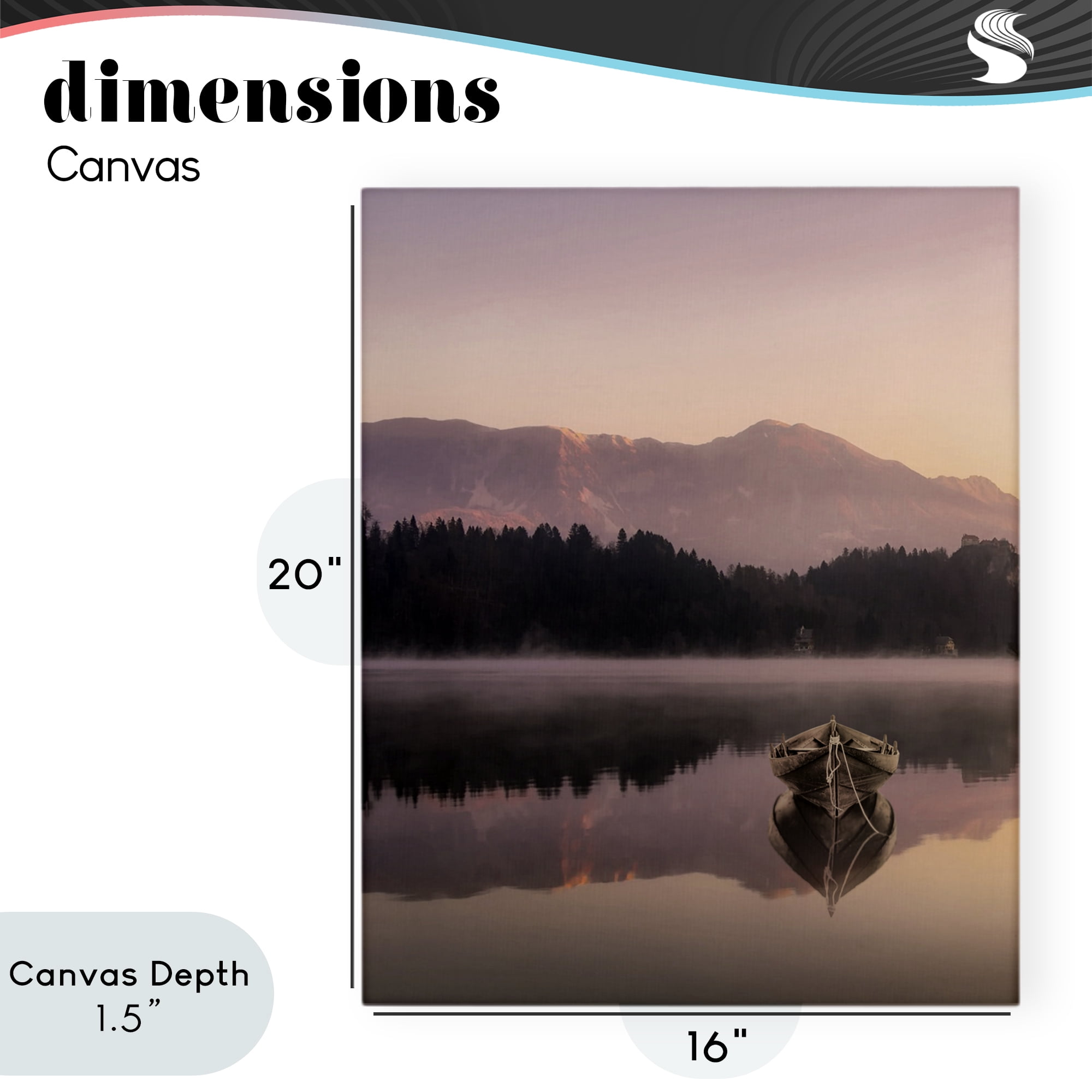 Stupell Industries Tranquil Lake Sunsets Canvas Wall Art, design by Marcus Prime