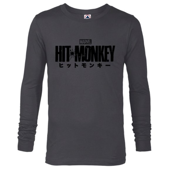 Marvel Hit Monkey Logo Yellow - Long Sleeve T-Shirt for Men – Customized-Charcoal Heather