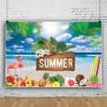 thumbnail image 3 of Fondo de fotografía de verano con flores tropicales, Aloha, Luau, mar, tabla de surf, fiesta de vacaciones, cumpleaños, accesorios de decoración, 3 of 5