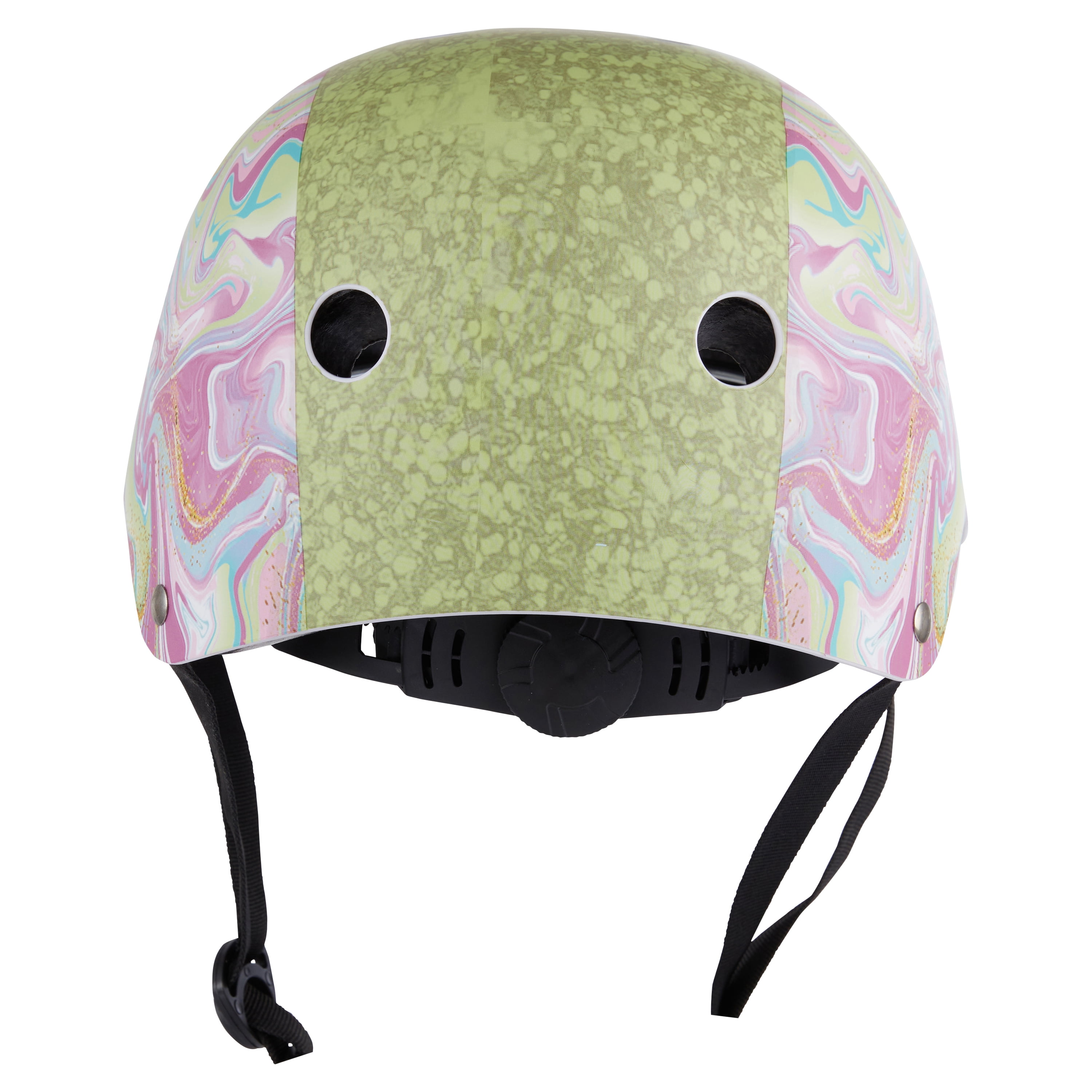 Justice Boardwalk Brights Cotton Candy Swirl Helmet with Chunky Glitter Design