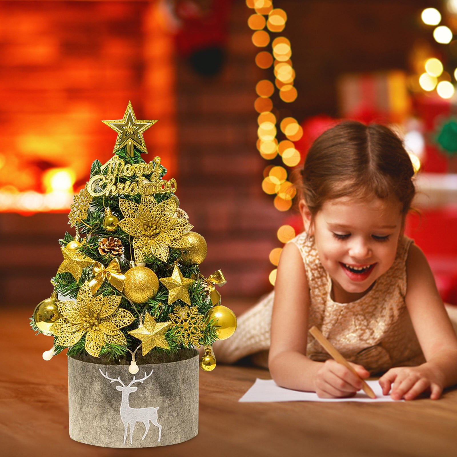 Self Assembly Christmas Mini Desktop Christmas Tree Package Christmas