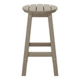 thumbnail image 3 of Costaelm Paradise 24" HDPE Round Outdoor Patio Counter Height Bar Stool, Weathered Wood, 3 of 8