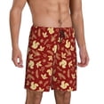 thumbnail image 2 of Naloa Golden Squirrels Holiday Men's Short Pajama Pants, Pj Shorts, Lounge Comfort Shorts-Large, 2 of 6