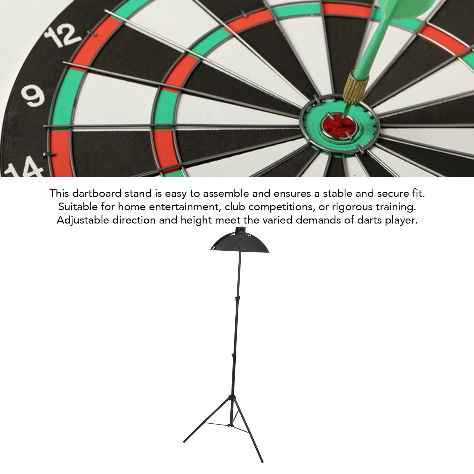 Tripod Dartboard Stand Tripod Dartboard Stand, Plastic Steel Dartboard Fixing Tray Bracket for Home Entertainment