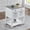 White+Wood, variant on Kitchen Island Cart Rolling Marble Top 30"x22", 4 Drawers Ventilated Bins Slide-Out Basket Locking Wheels for Prep Dining, White