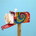 thumbnail image 6 of Tribal Ethnic Tie Dye Mailbox Covers, Spiral Colorful Magnetic Post Box Cover Wraps Large Size 25.5x21 in for Garden Yard Decor, 6 of 6