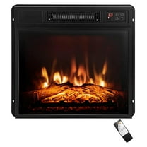 Electric Fireplace Insert 18-inch Wide, 1400W Recessed Fireplace Heater with Control, 3 LED Flame Effects, 6H Timer, Electric Fireplace for Bedroom Home Office Indoor Use, Black