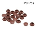 thumbnail image 2 of Uxcell 0.47'' Screw Cap Cover Locking Hole Plug Button Top Flush Type Plastic Brown 20pcs, 2 of 5
