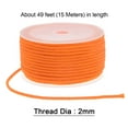 thumbnail image 2 of Nylon Beading Thread Cord 2mm Extra Strong Braided Nylon String for Necklace Crafting 15M/49 Feet, Orange, 2 of 5