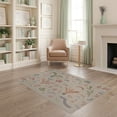 thumbnail image 2 of ODIKA 4'x6' Gray Abstract Geometric Design Washable Area Rug Motif with Modern Flair Stain Resistant, Low Pile, Easy Care for Dorm Room, Small Living, 2 of 7