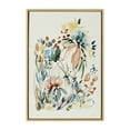 thumbnail image 3 of Kate and Laurel Sylvie Awakening Peach Framed Canvas Wall Art by Sara Berrenson, 23x33 Natural, Vibrant Floral Art for Wall, 3 of 7