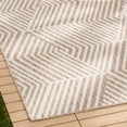 thumbnail image 3 of NICOLE MILLER NEW YORK Patio Country Ombre Geo Indoor Outdoor Area Rug, UV Fade Resistant, Low Pile, Beige/Cream, 9'2"x12'5", 3 of 10