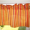 thumbnail image 2 of Cotton Window Valance Stripe Print 58 Inch Wide / Multi Stripes Yellow Red, 2 of 3