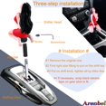 thumbnail image 4 of Perilla de cambio de coche Arenbel Heavy Beauty con forma roja para coche manual, 4 of 8