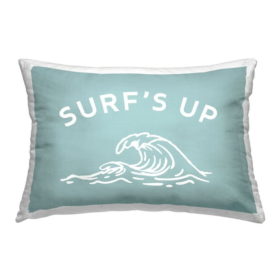 Stupell Industries Vintage Surf's Up Wave Decorative Printed Throw Pillow, 14 x 20