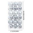 thumbnail image 2 of WJSXC 36Pcs Christmas Xmas Tree Ball Bauble Hanging Home Party Ornament Decor Silver 6CM, 2 of 5
