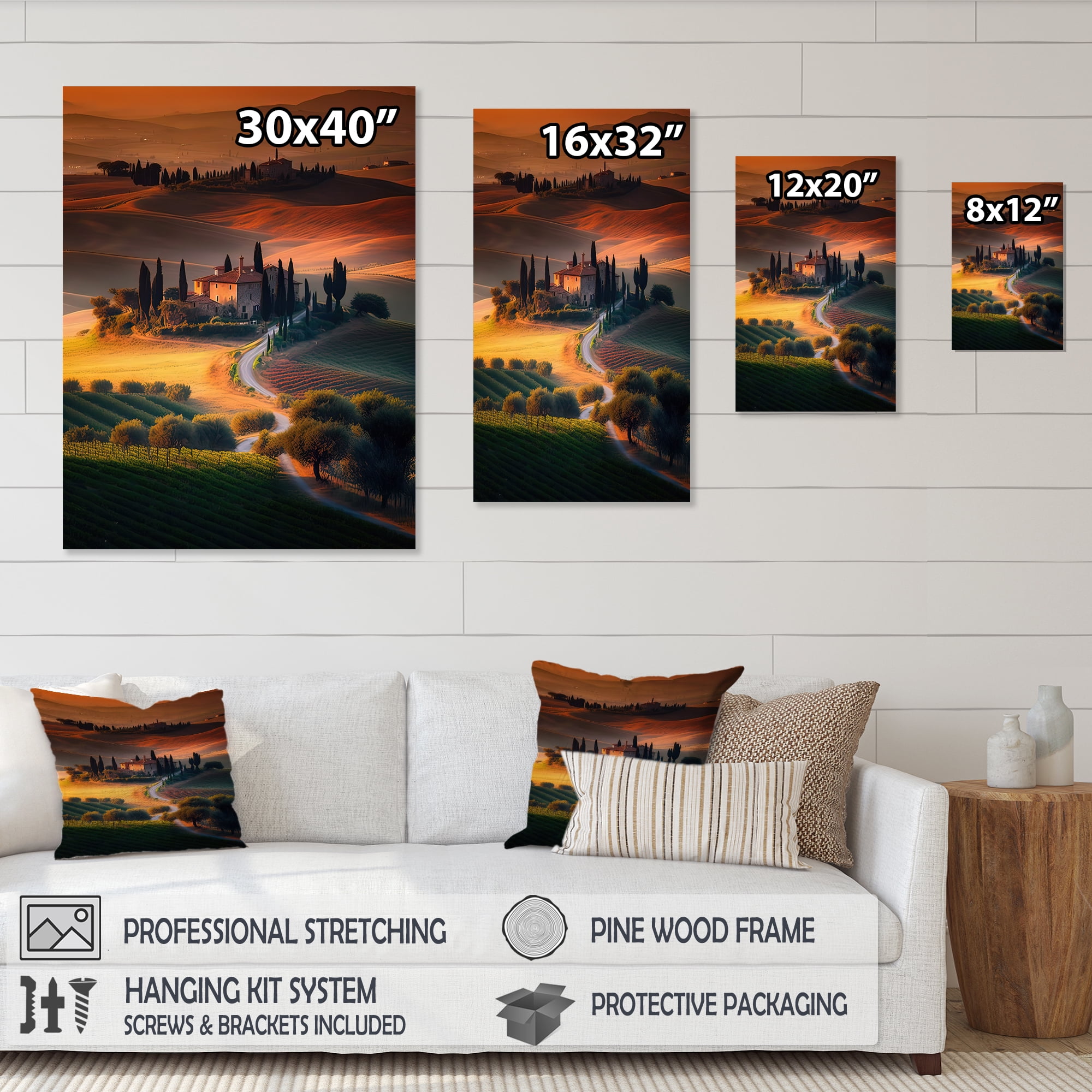 Designart Italian Casa Canvas Wall Art