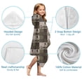 thumbnail image 7 of Multicolor Bigfoot and Camping Pattern Hooded Bath Towel，50"x30" for Ages 3 To 12 Kids, Quick Dry Lightweight Soft Microfiber Hood Beach Towel Cover Up for Kids, 7 of 7