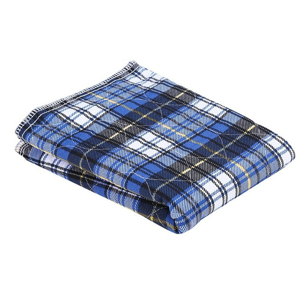 Pañal Reutilizable Para Adultos, Forro Lavable, Espesante, Pañal De Tela Para Ancianos, Pañal De 3 Capas, Cuadros Azules
