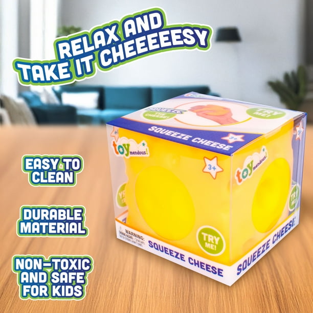 Toymendous Squeeze Cheese, Squishy Stress Toy for Classrooms