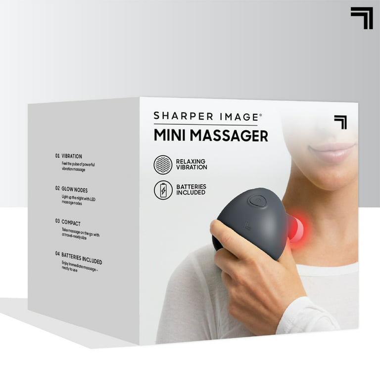 Sharper Image® Mini Massager Percussion Handheld Tool, Relaxing Vibrations,  Black 