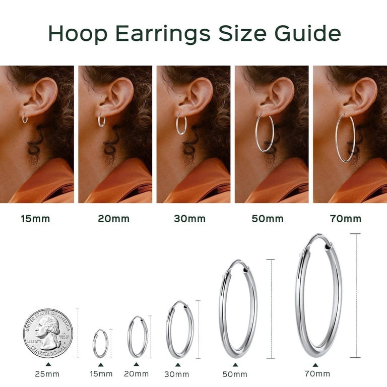 320 Pcs Silver Hoop Earrings For Jewelry Making – Hypoallergenic, 4 Sizes, DIY Craft Hoops For Women