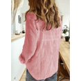 thumbnail image 3 of Blouses en Chiffon Col en V pour Femmes Manches Ballon Décontractées, 3 of 6