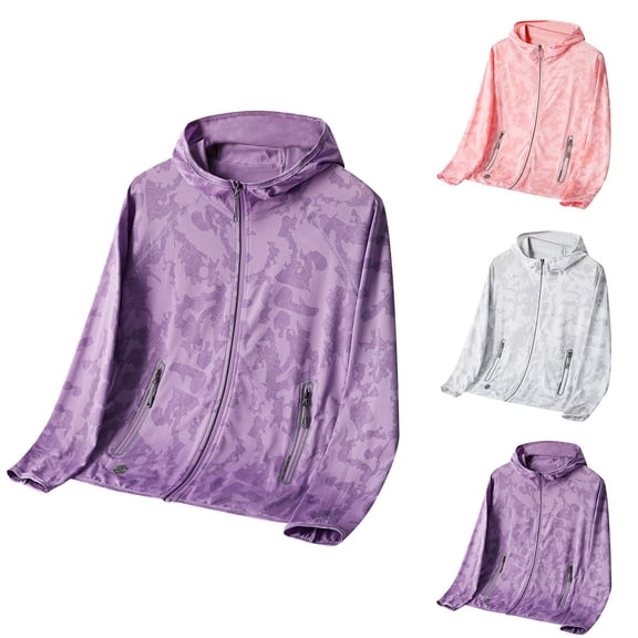jiaxiM Womens Hoodie Upf 50 Uv Black Long Sleeve Top Quick Dry Hooded Shirts Light Jackets for Women Workout Shirts for Hiking Running