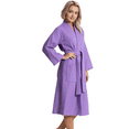 thumbnail image 2 of Elegani Robes - Women's 100% Turkish Cotton Waffle Kimono Long Below the Knee Bathrobe (Luxury & Comfort)-Lavender Purple (Small), 2 of 5