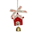 thumbnail image 1 of Juego de adornos para árbol de Navidad con cinta de terciopelo y adornos de madera: kit de 5 piezas para colgar en el coche, ideal para regalar en estas fiestas., 1 of 4