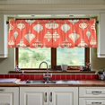 thumbnail image 3 of Yayeee Kitchen Curtains Tier Set of 2 Light Filtering 57"x36" Over Sink Window Panels, Beige Christmas Ornaments Pattern, 3 of 7