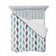 thumbnail image 7 of Quilts Full Size Bedding Set, Teal Grey Striped Lightweight Quilted Comforter, Modern Abstract Geometric Stripes Soft Reversible Bedspread Coverlet with Pillow Covers for All Season, 78" x 90", 7 of 7